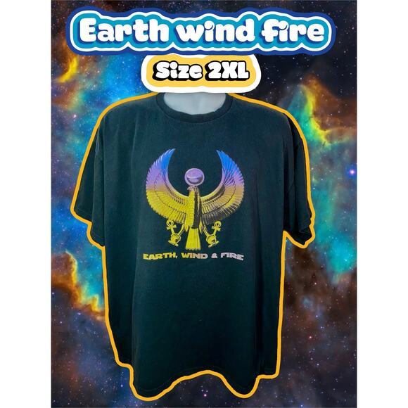 Vintage Earth, Wind & Fire “It Begins With A Dream” Tour T-Shirt Size 2XL Black - Picture 1 of 11